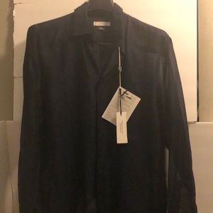 Men’s Sheer Versace Button-Down Shirt